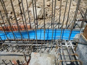 thi công bất động sản với tấm cản nước pvc