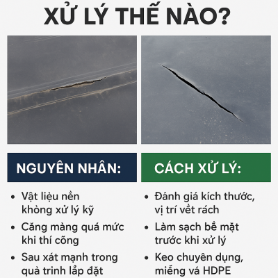 rách mép màng HDPE